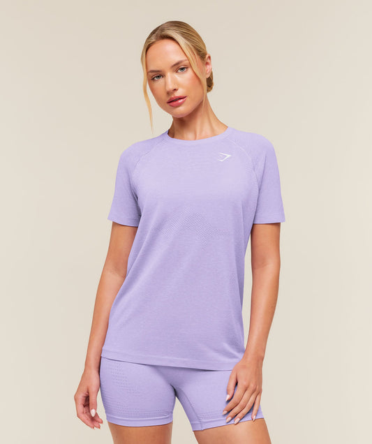 Gymshark Vital Seamless 2.0 Light Tee - Pace Purple/Marl