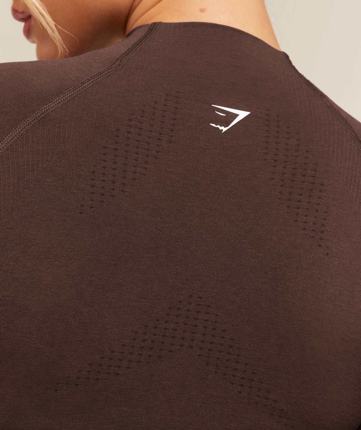 Gymshark Vital Seamless Midi Zip 2.0 Pullover - Rich Espresso Brown/Marl