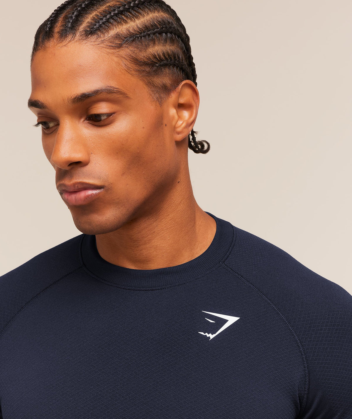 Gymshark Vital Seamless Long Sleeve Tee - Navy/Heavy Blue