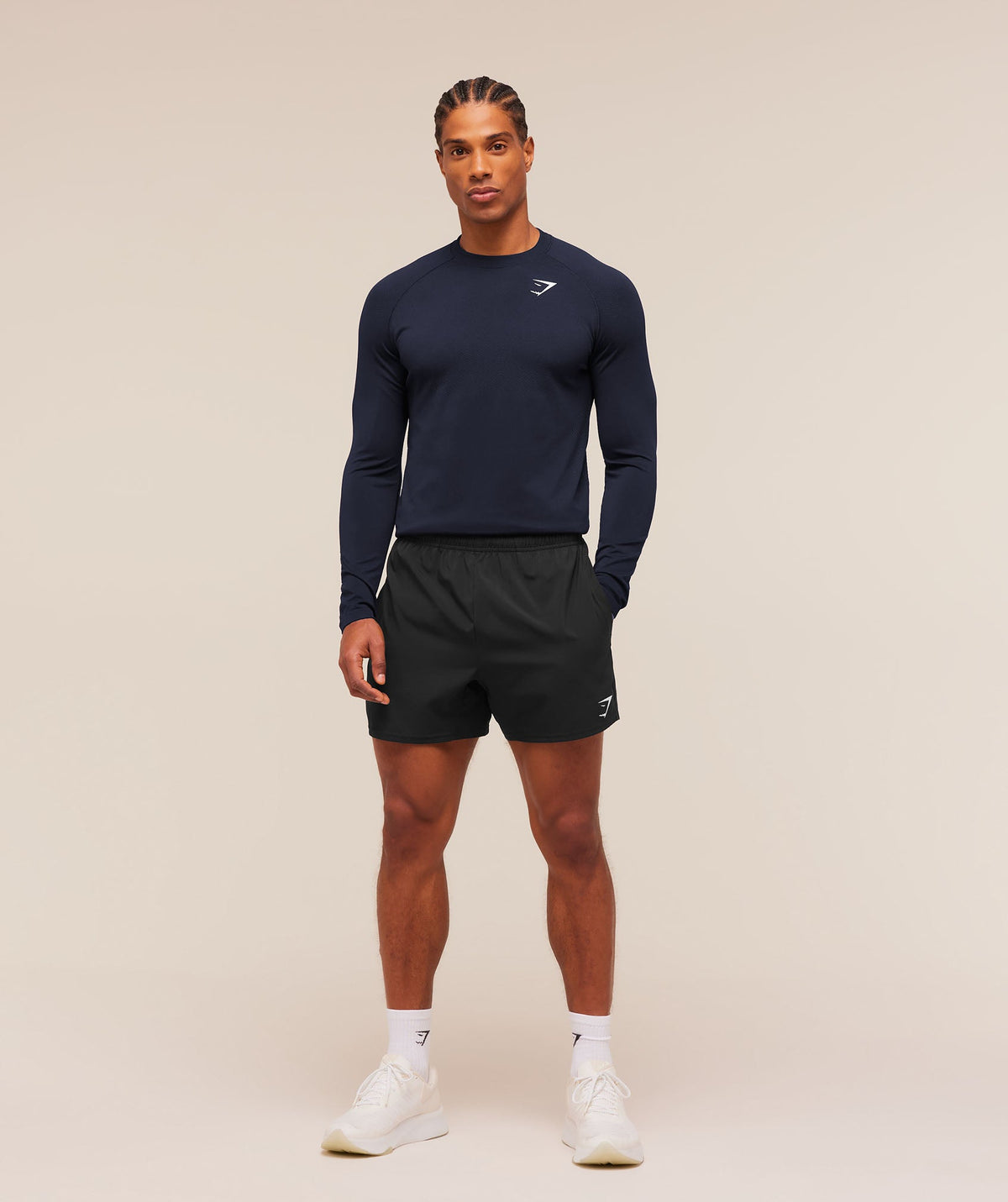 Gymshark Vital Seamless Long Sleeve Tee - Navy/Heavy Blue