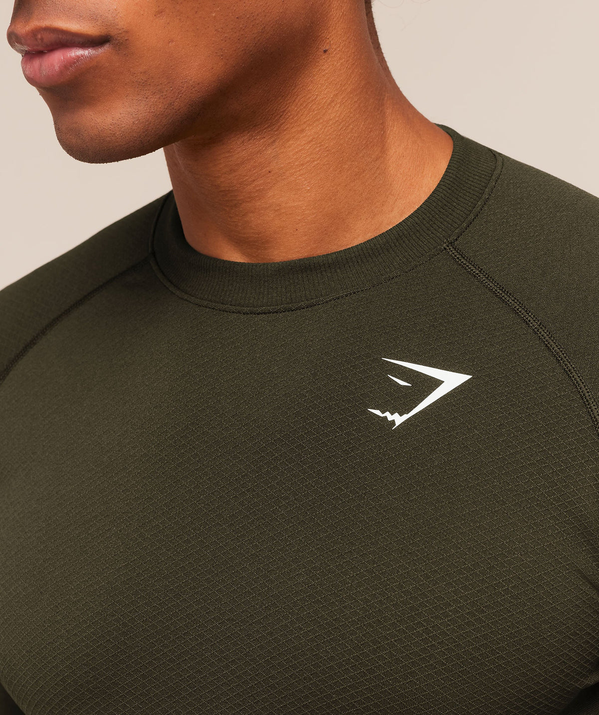 Gymshark Vital Seamless Long Sleeve Tee - Strength Green/Canvas Green