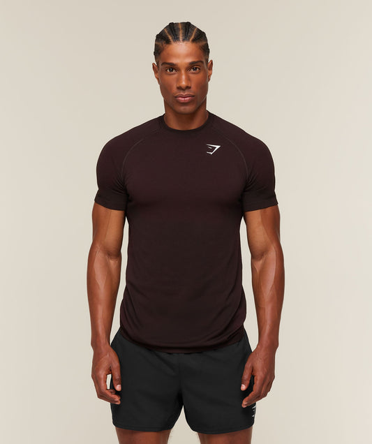Gymshark Vital Seamless Tee - Black/Cherry Purple