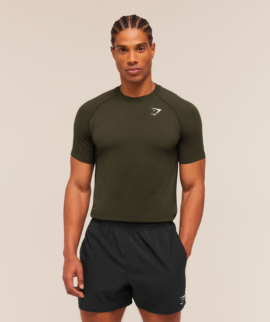 Gymshark Vital Seamless Tee - Strength Green/Canvas Green