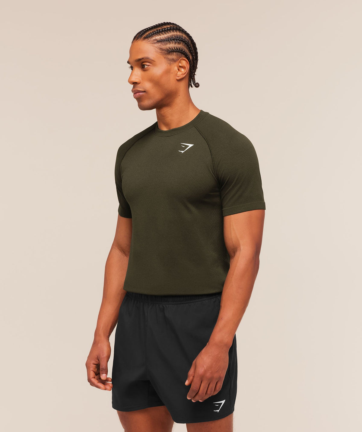 Gymshark Vital Seamless Tee - Strength Green/Canvas Green