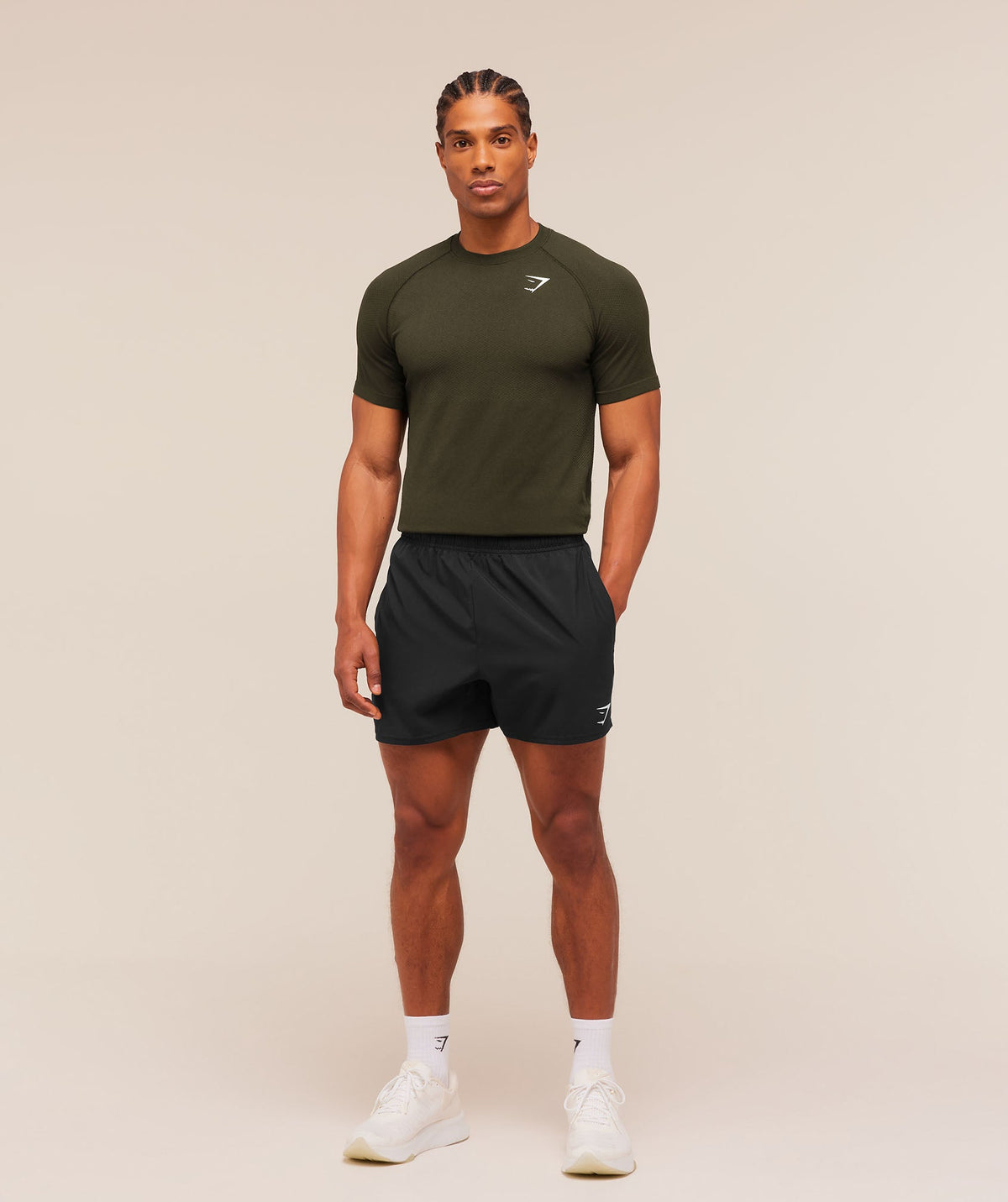 Gymshark Vital Seamless Tee - Strength Green/Canvas Green