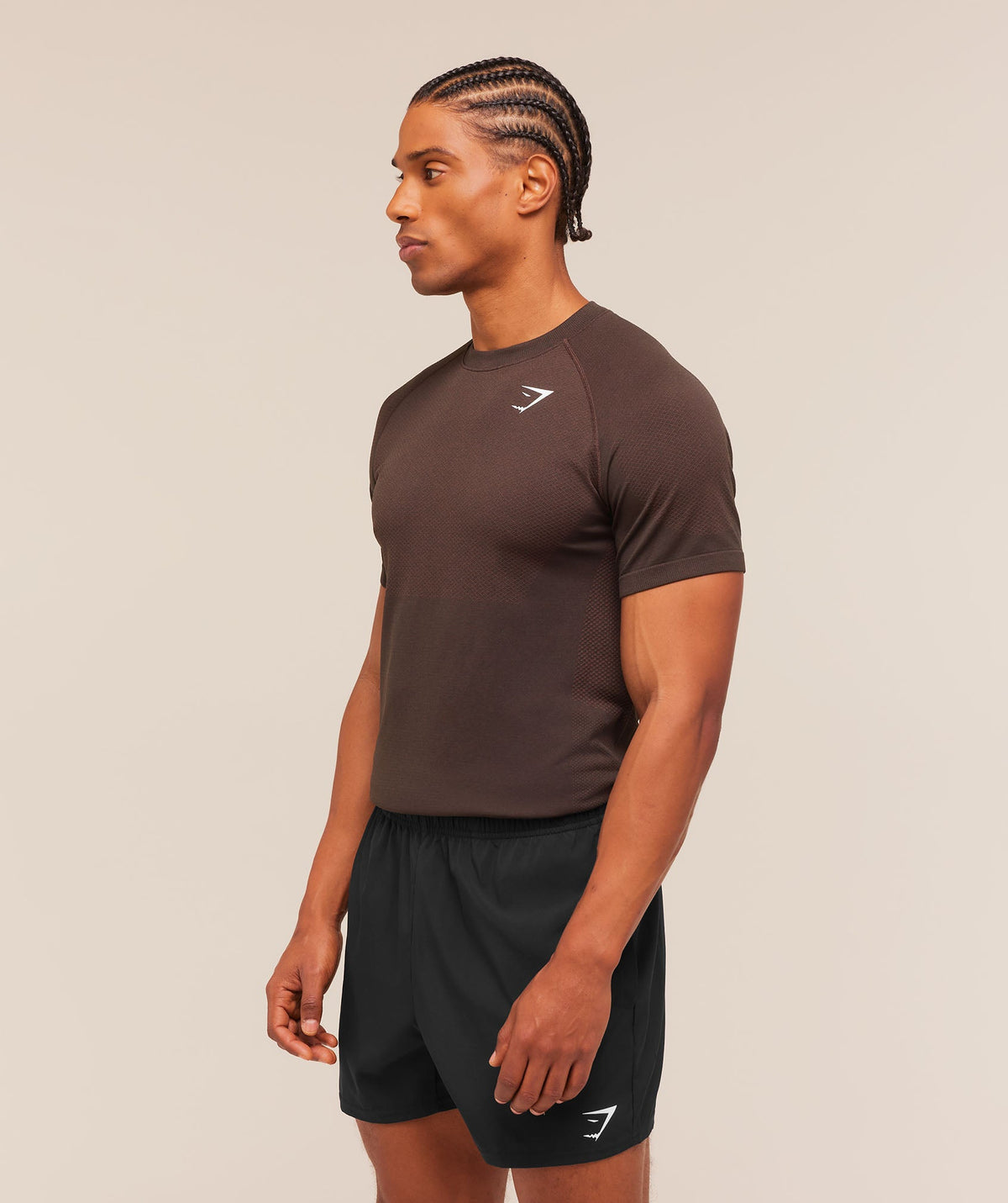 Gymshark Vital Seamless Tee - Walnut Brown/Espresso Brown