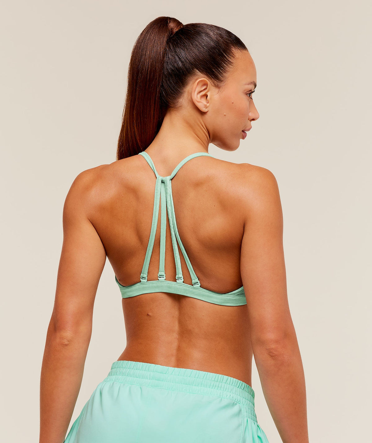 Gymshark Washed Minimal Sports Bra - Pop Turquoise/Wash