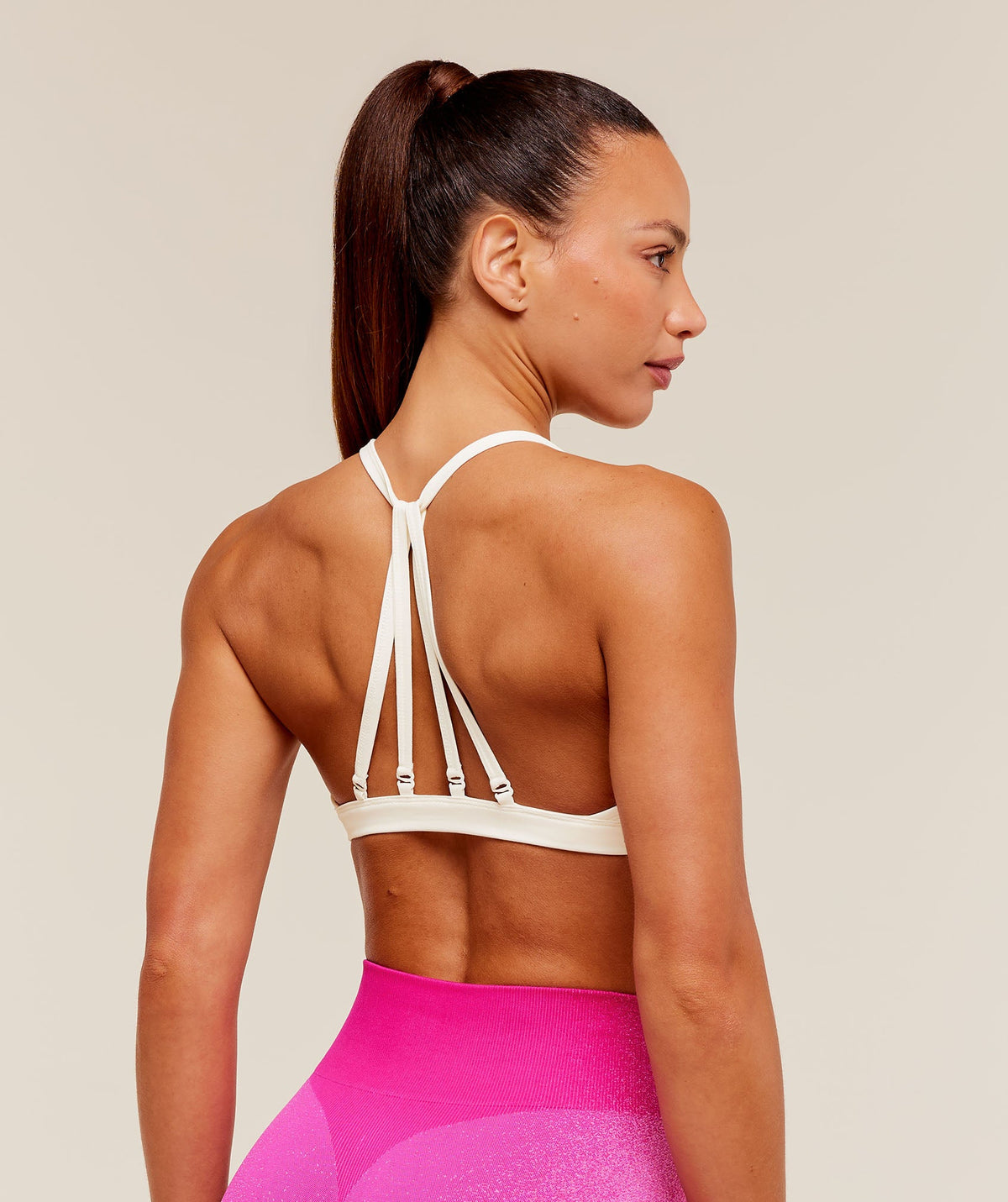 Gymshark Washed Minimal Sports Bra - Soft White/Wash