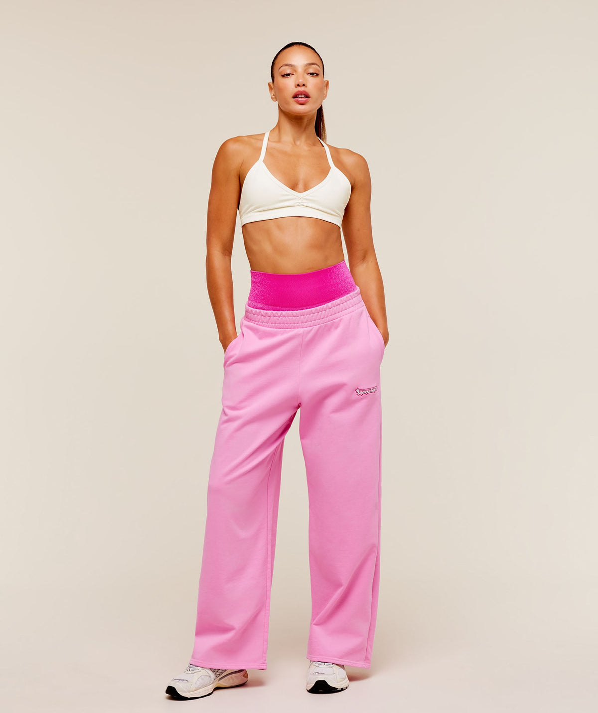 Gymshark Washed Minimal Sports Bra - Soft White/Wash