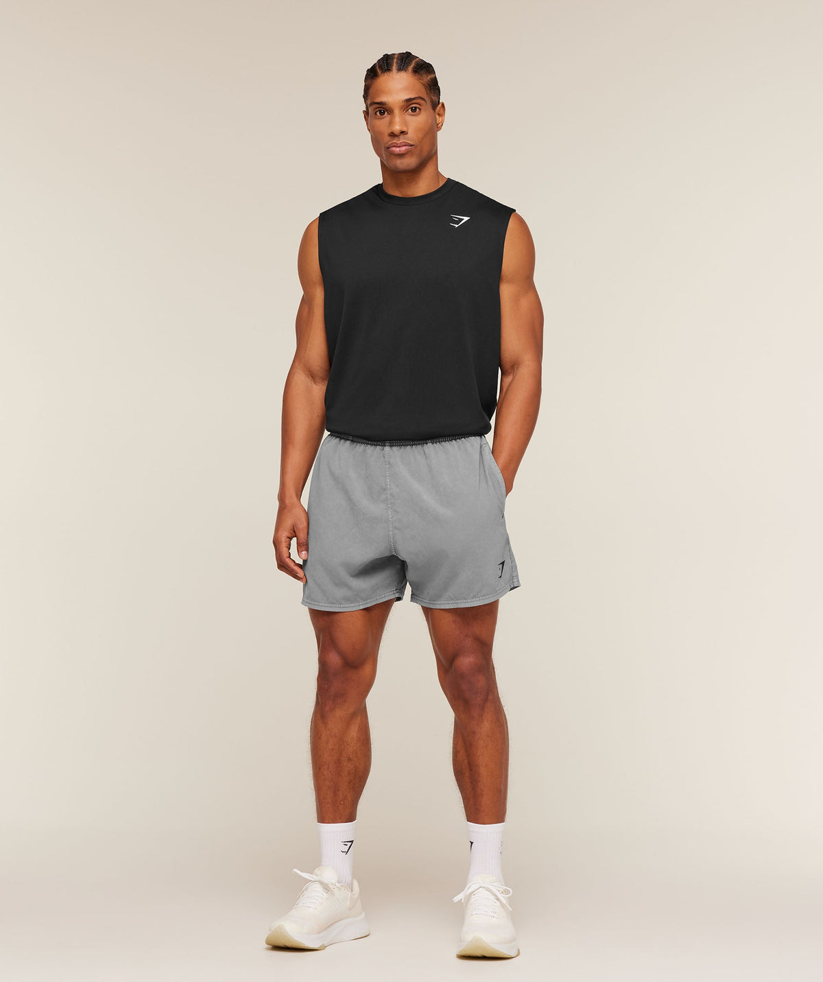 Gymshark Washed Pastels Shorts - Black/Wash