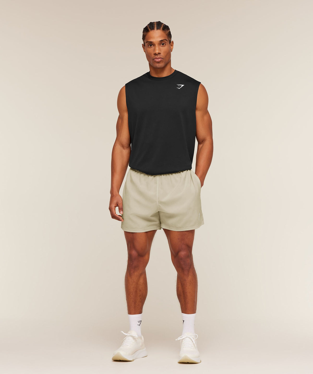 Gymshark Washed Pastels Shorts - Pebble Grey/Wash