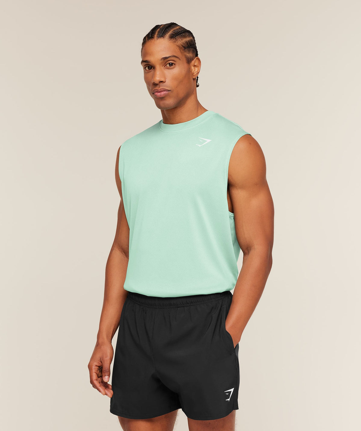 Gymshark Washed Pastels Tank - Pop Turquoise/Wash