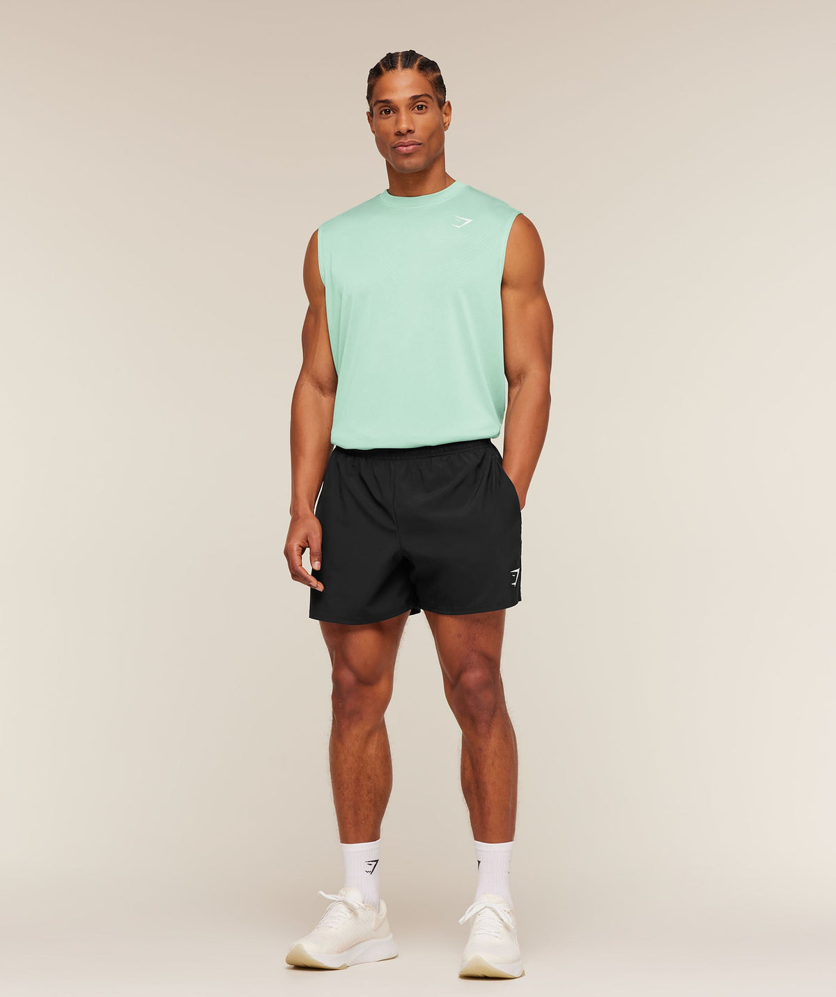 Gymshark Washed Pastels Tank - Pop Turquoise/Wash