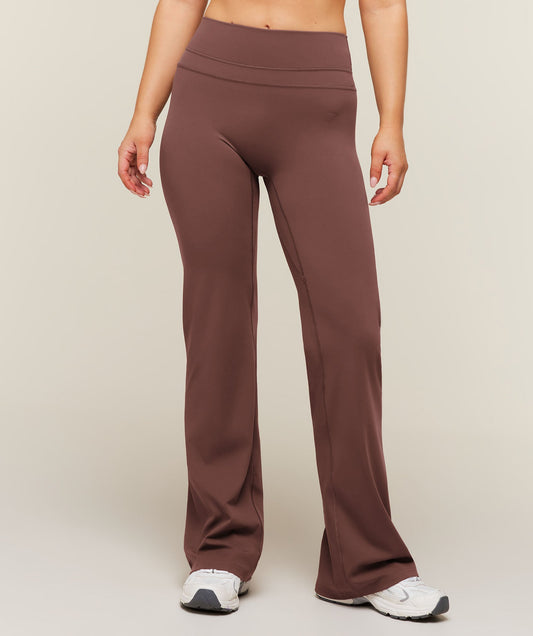 Gymshark Whitney High-Rise Flare Leggings Short - Espresso Brown