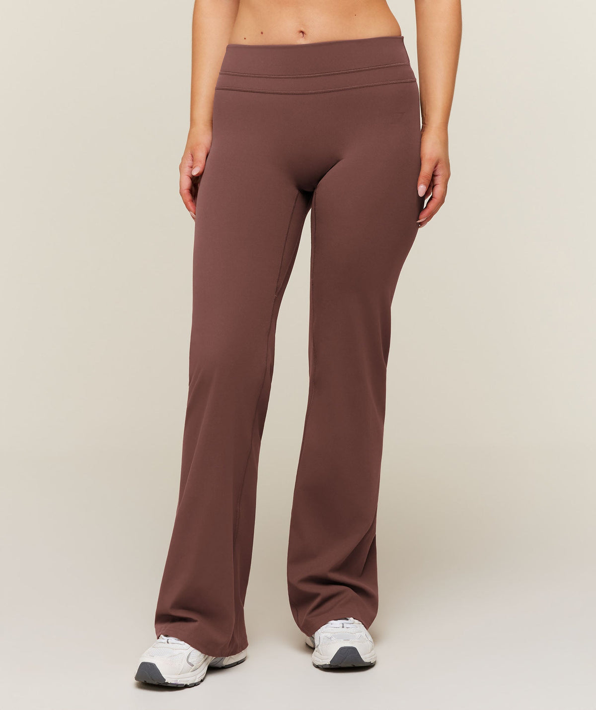 Gymshark Whitney Mid-Rise Flare Leggings Short - Espresso Brown