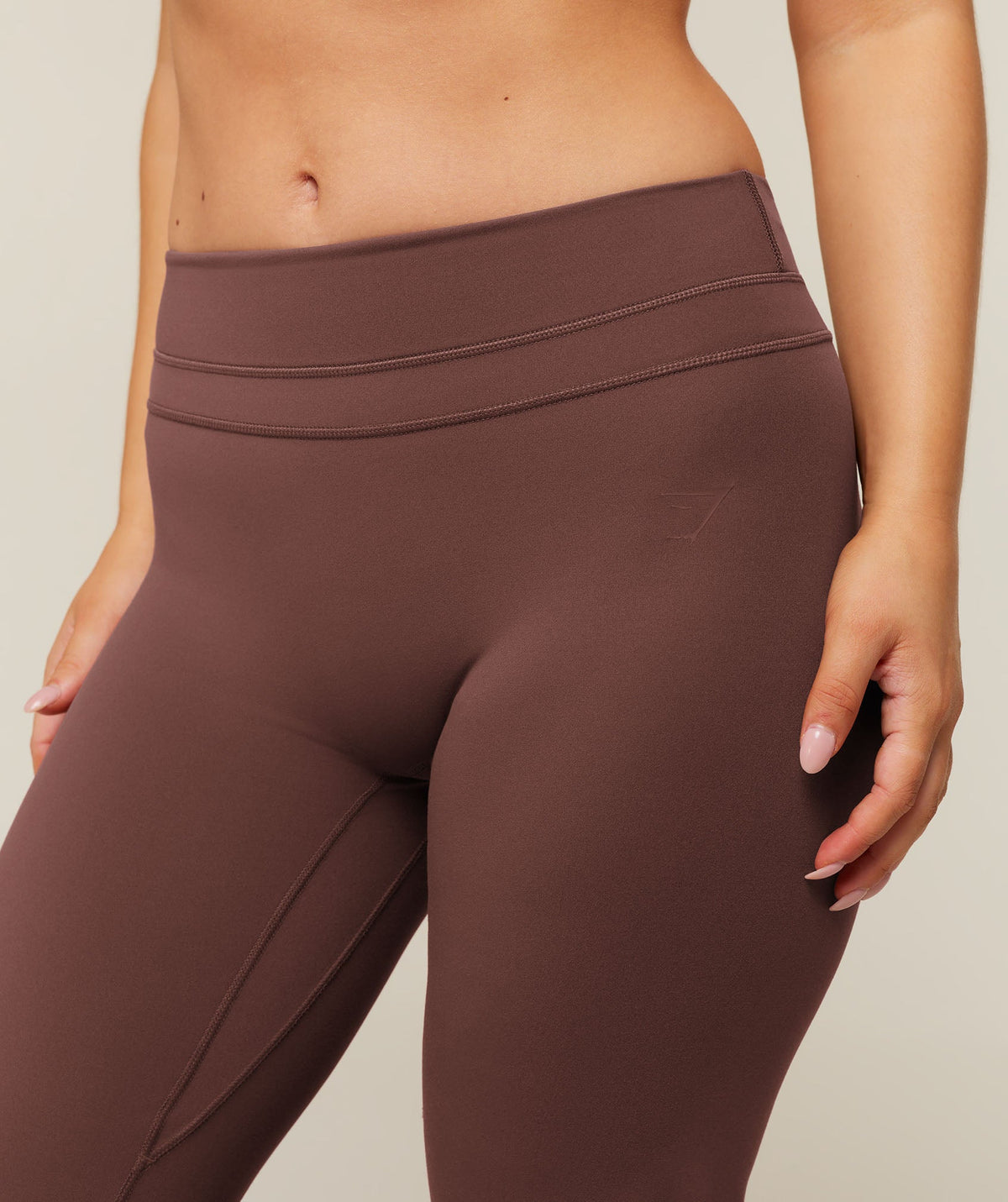 Gymshark Whitney Mid-Rise Flare Leggings Short - Espresso Brown
