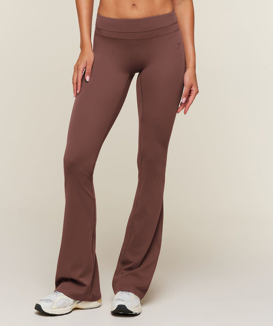 Gymshark Whitney Mid-Rise Mini Flare Tall - Espresso Brown