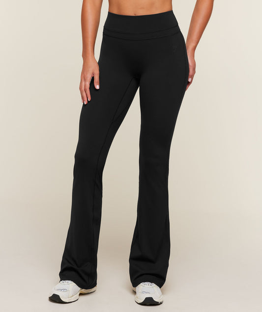 Gymshark Whitney High-Rise Mini Flare Regular - Black