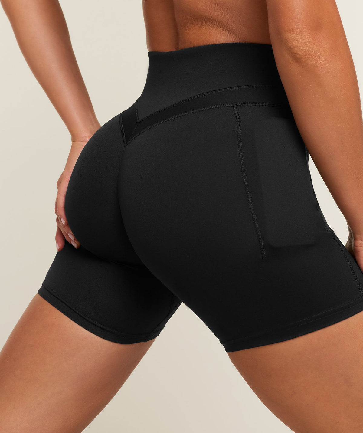 Gymshark Whitney High-Rise Pocket Shorts - Black
