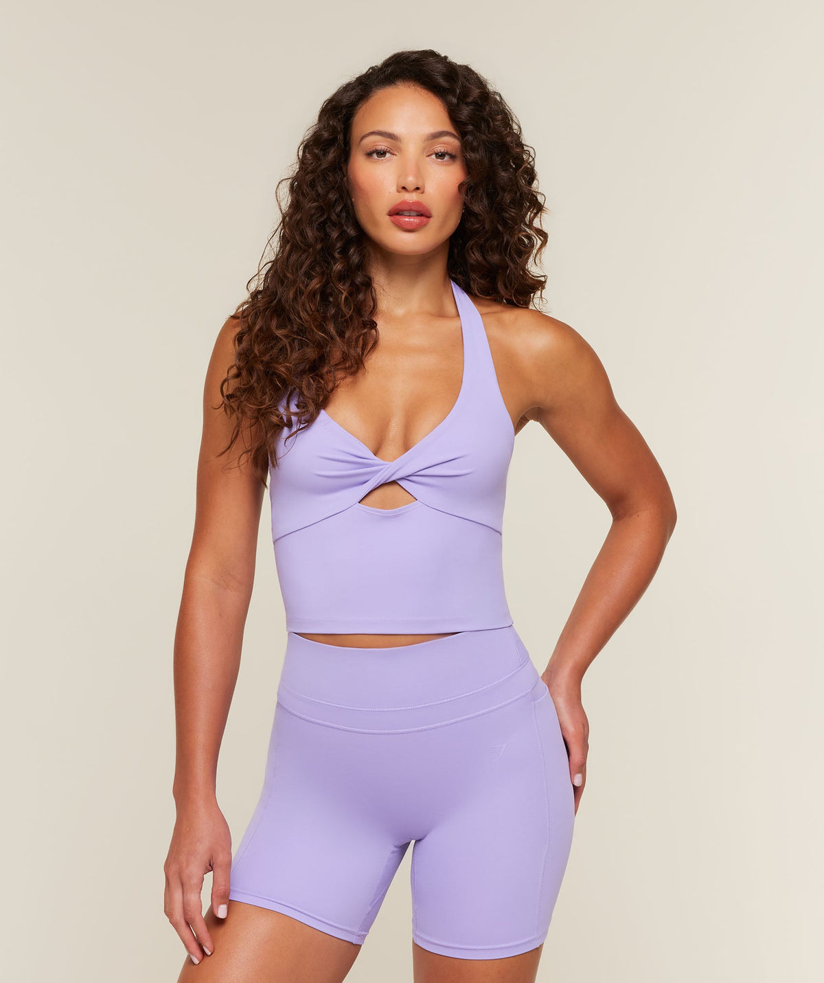 Gymshark Whitney Twist Front Shelf Tank - Pace Purple