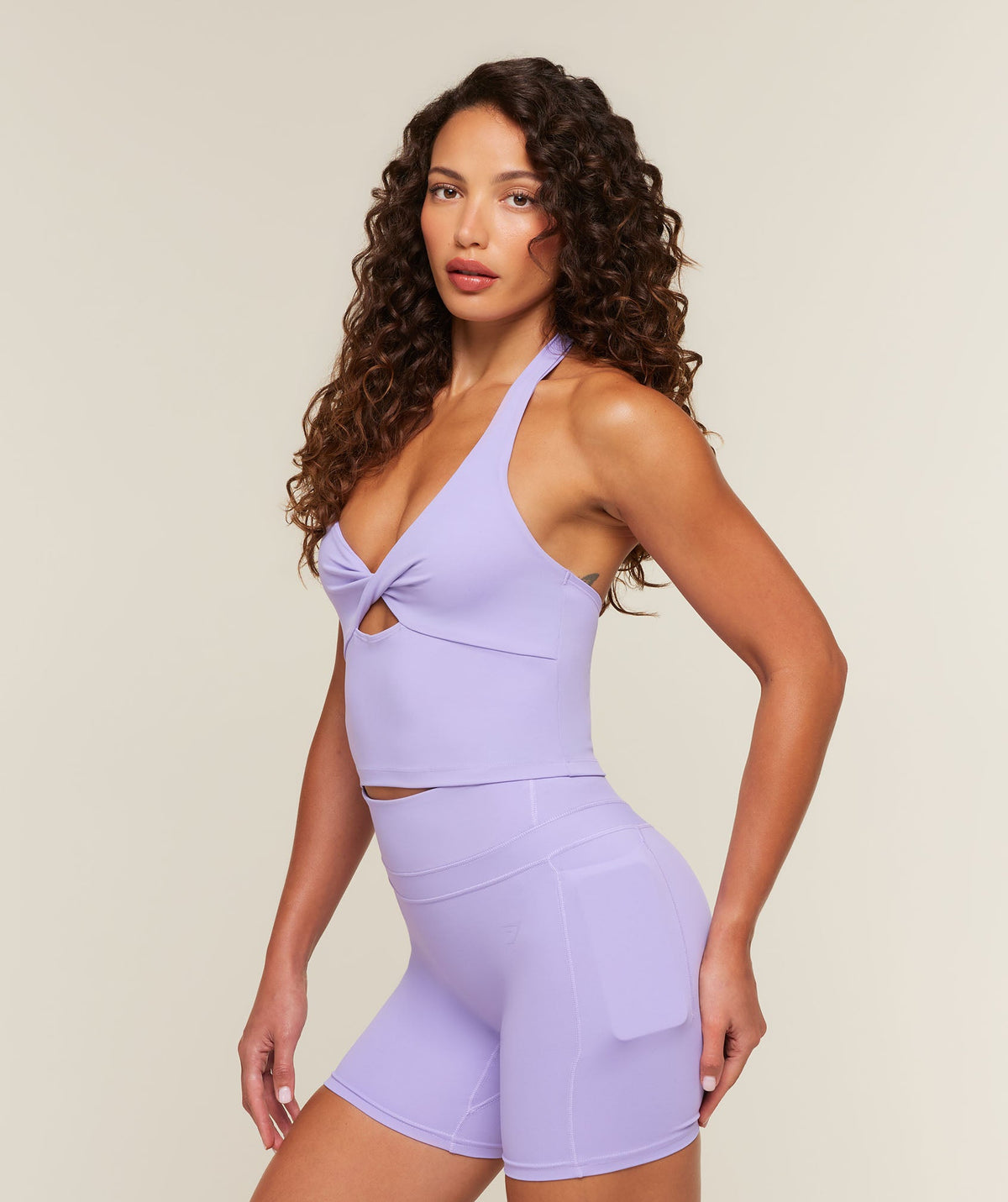 Gymshark Whitney Twist Front Shelf Tank - Pace Purple