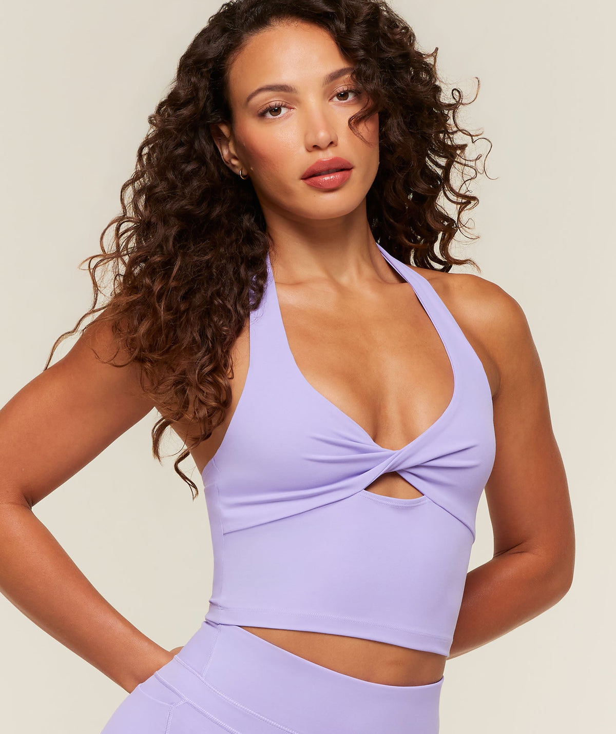 Gymshark Whitney Twist Front Shelf Tank - Pace Purple