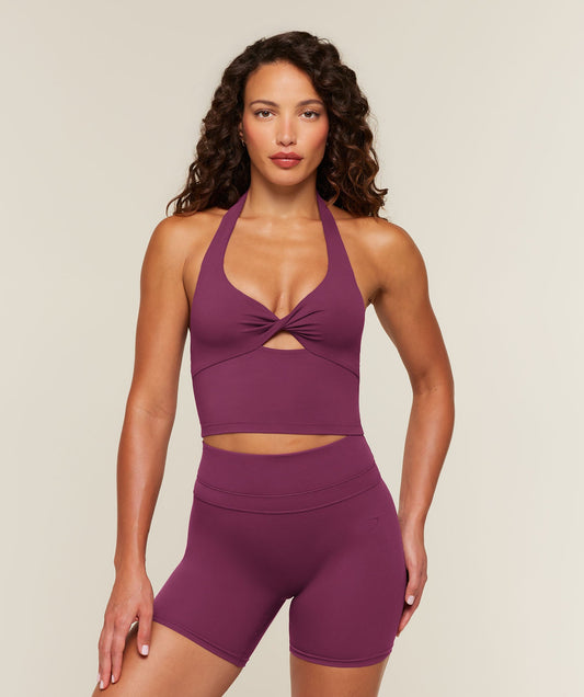 Gymshark Whitney Twist Front Shelf Tank - Strength Pink