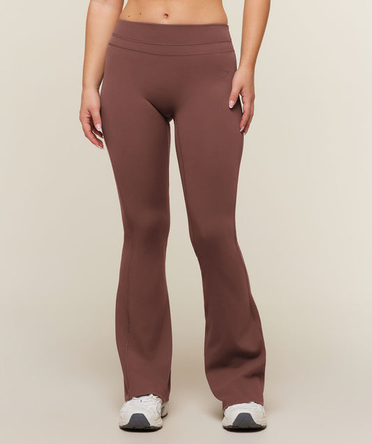 Gymshark Whitney Mid-Rise Mini Flare Short - Espresso Brown