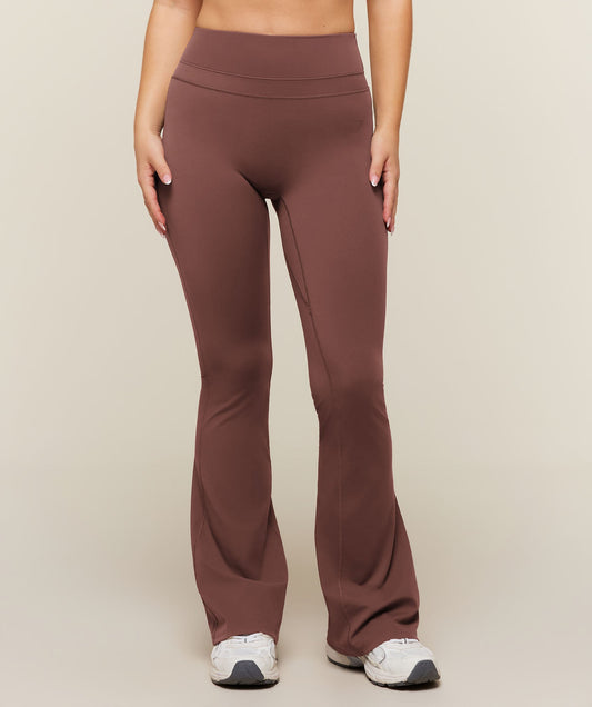Gymshark Whitney High-Rise Mini Flare Short - Espresso Brown