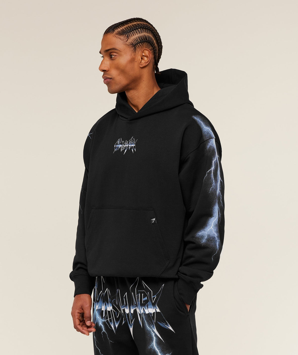 Gymshark Eagle Band Style Graphic Hoodie - Black