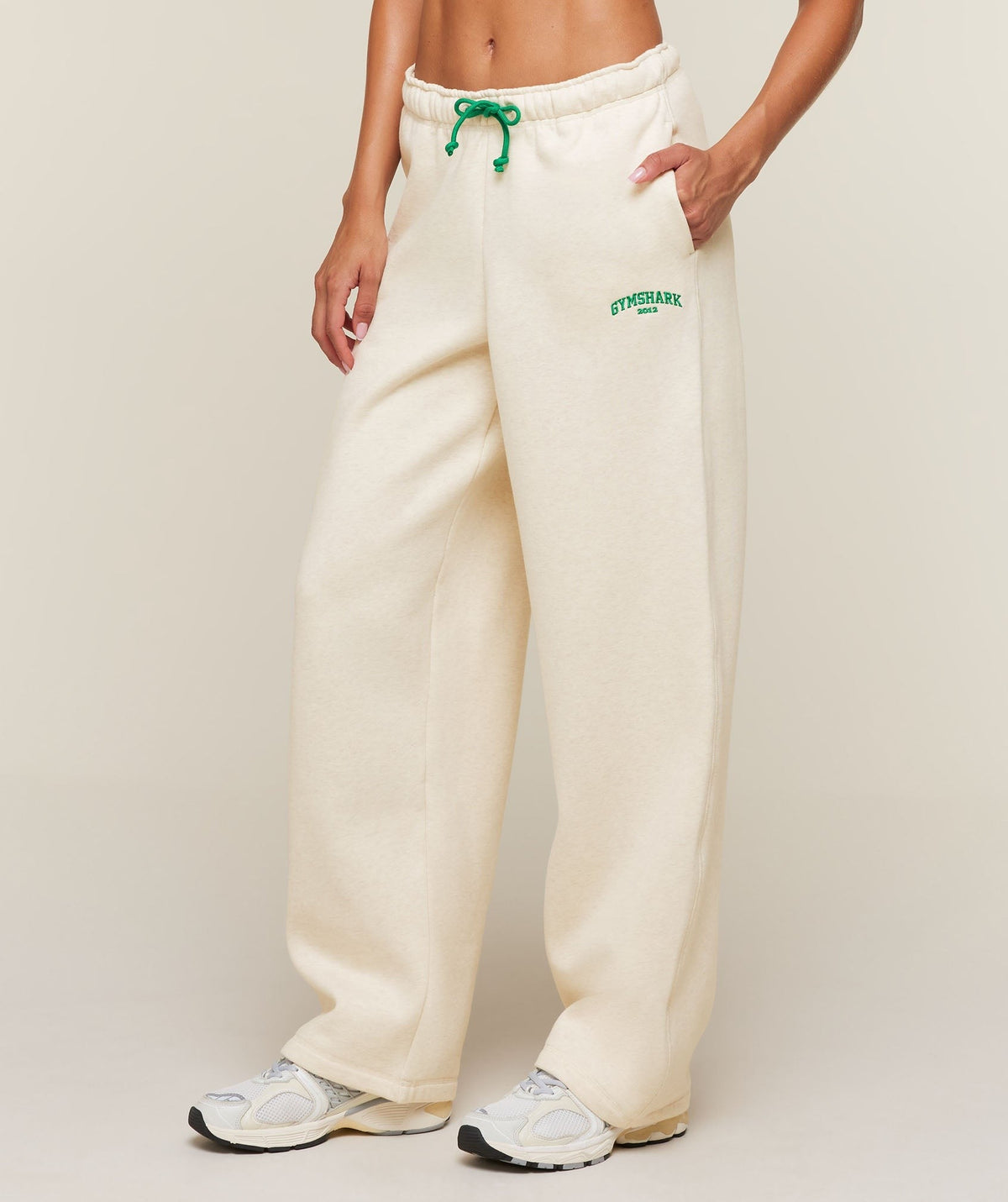 Gymshark Cosy Luxe Campus Pants Tall - Bros Chalk Marl