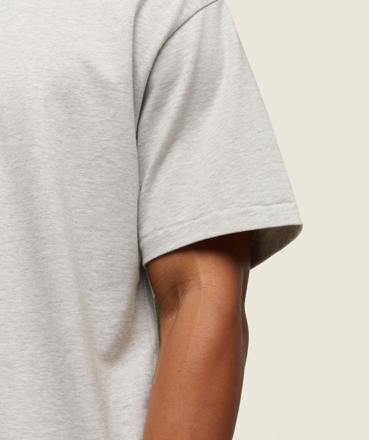 Gymshark Lifestyle Relaxed Tee - Light Grey Core Marl