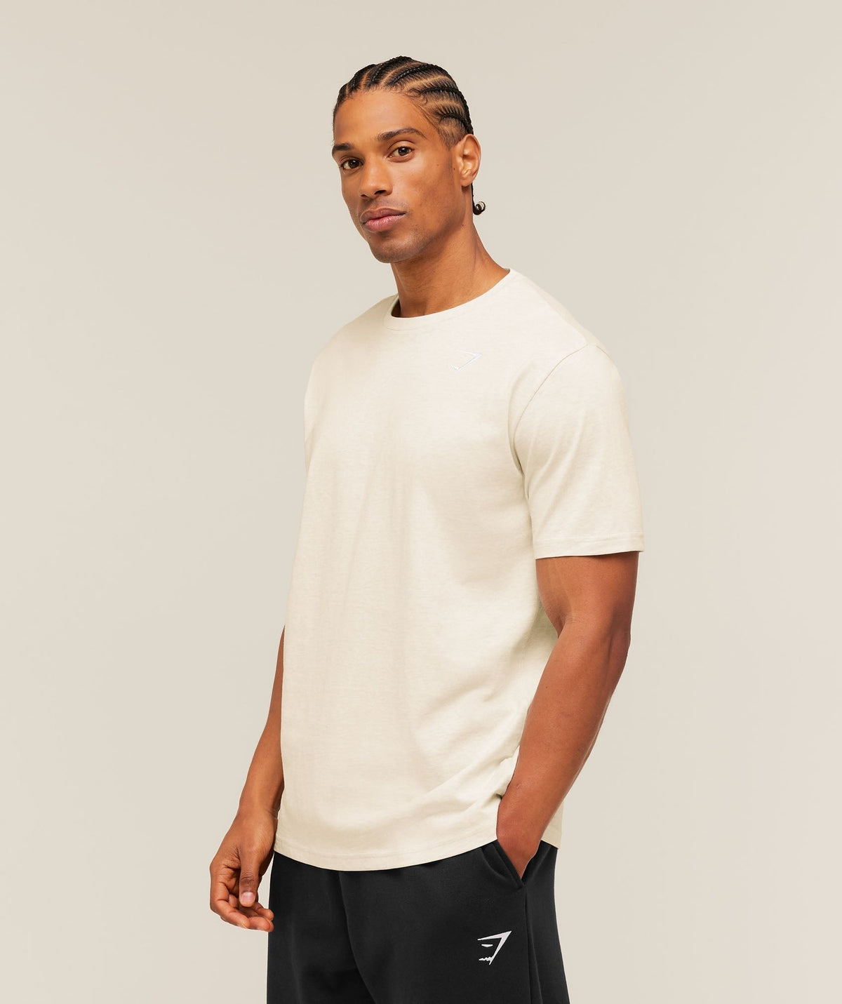 Gymshark Crest Tee - Bros Chalk Marl