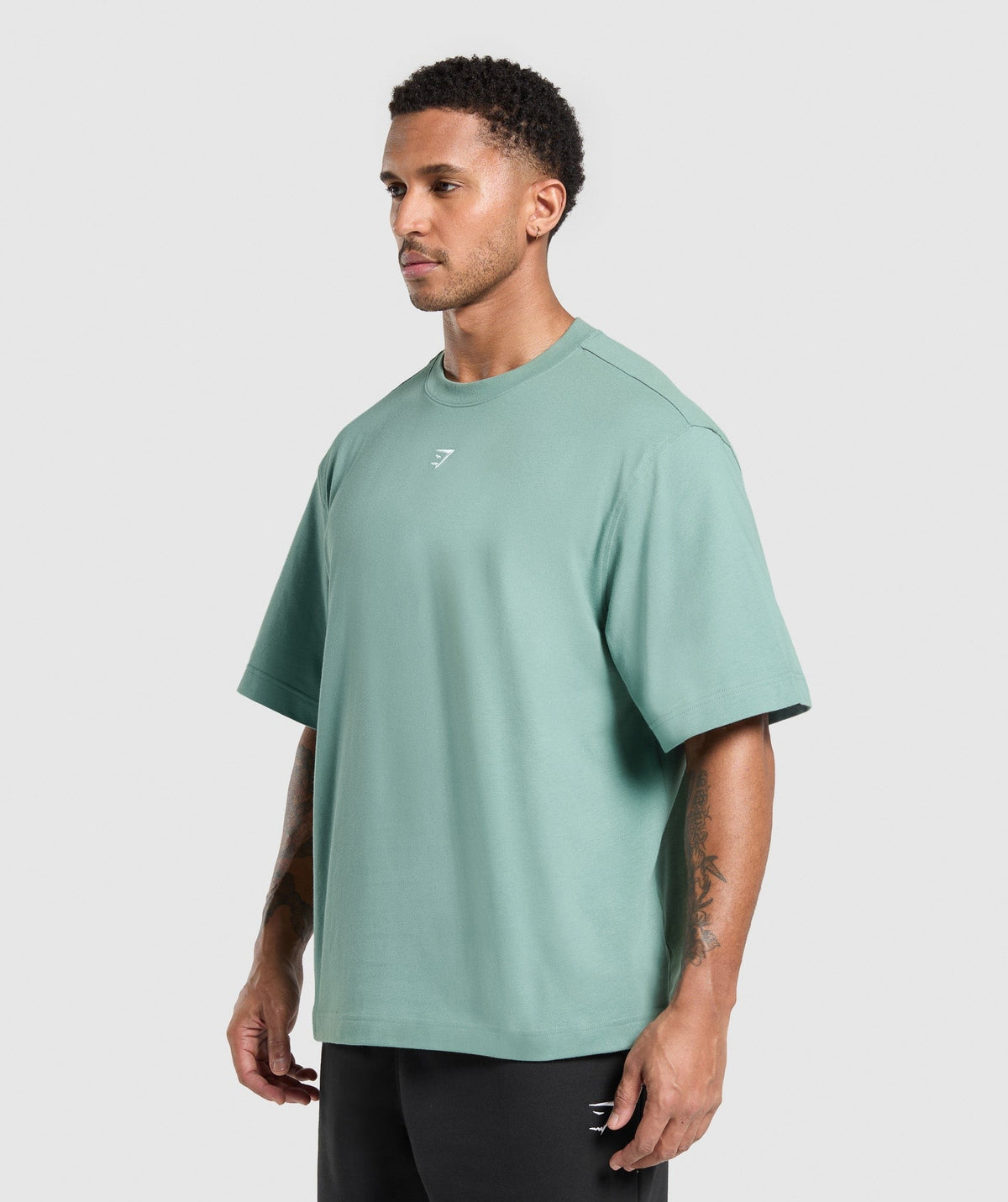 Gymshark Rest Day Essentials Boxy Tee - Celeste Blue