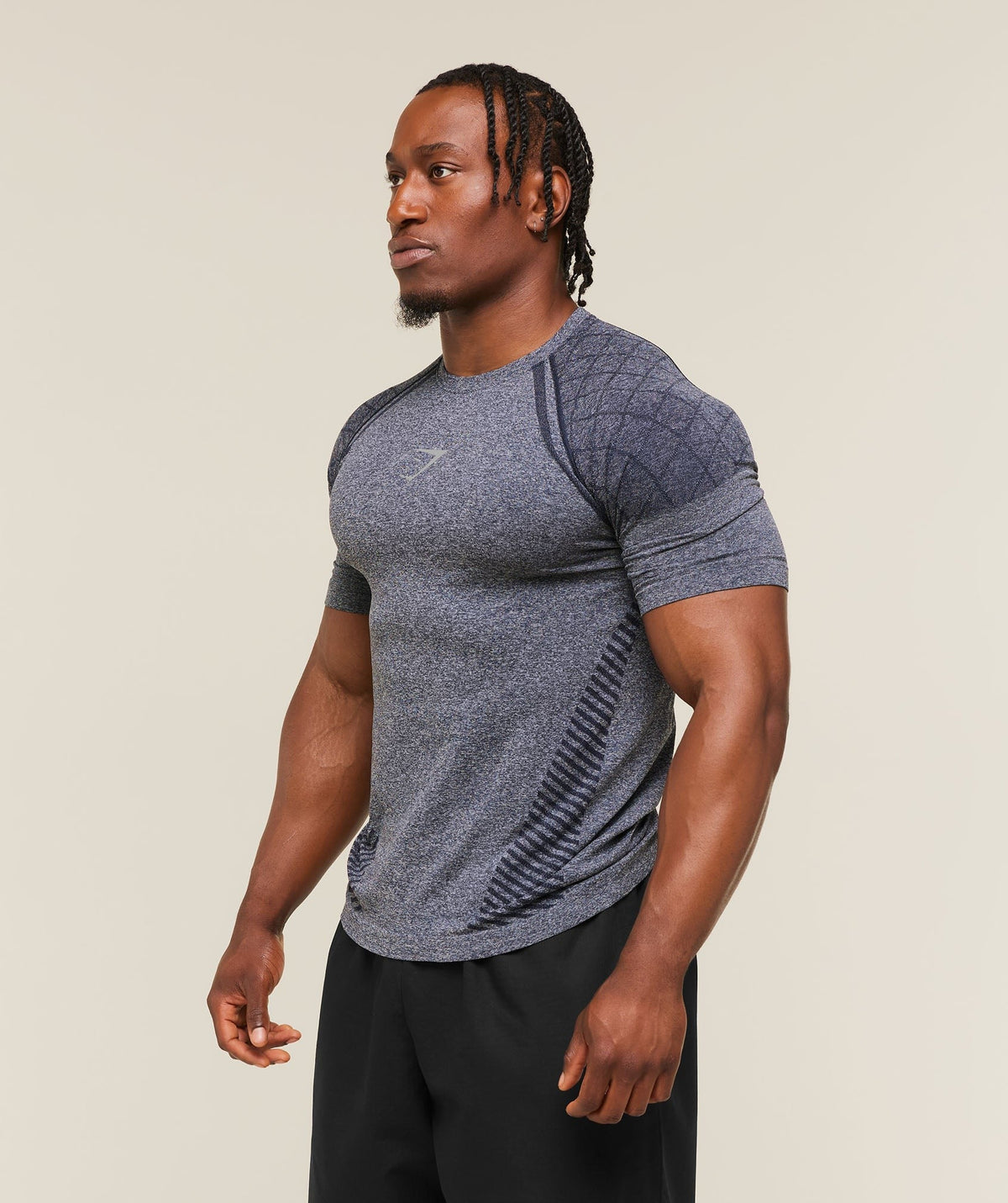 Gymshark Devant Seamless Tee - Heavy Blue