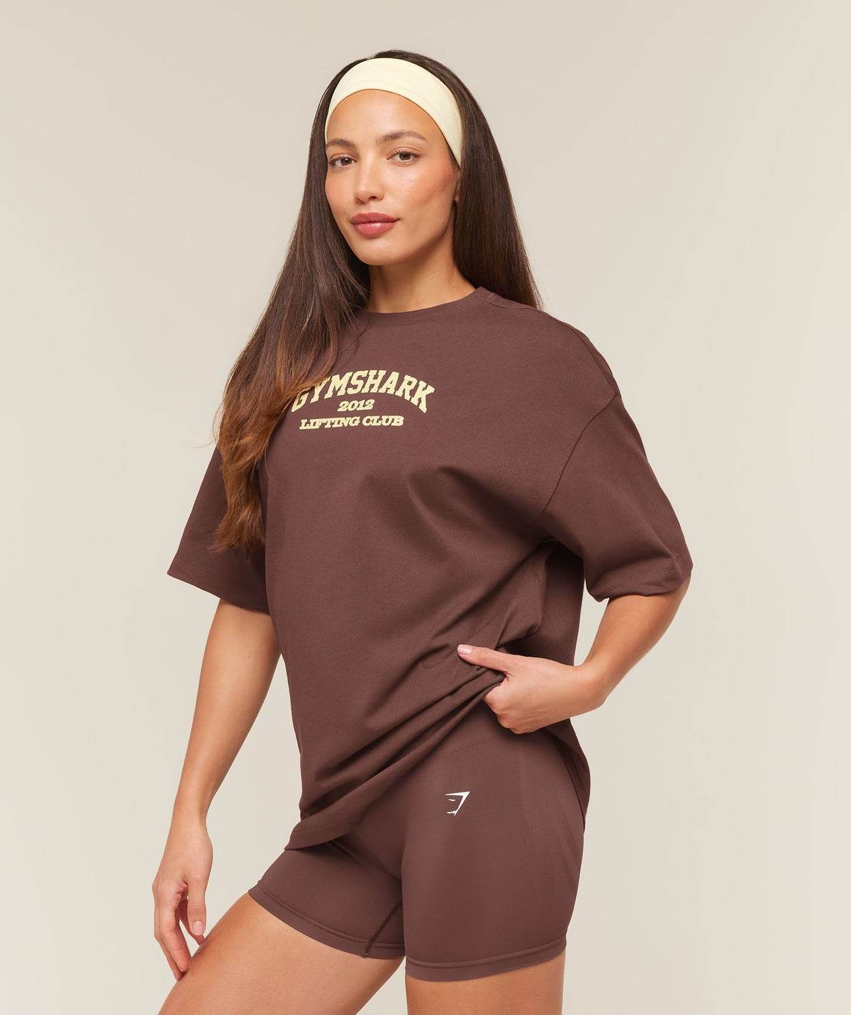 Gymshark Cosy Luxe Campus Tee - Espresso Brown