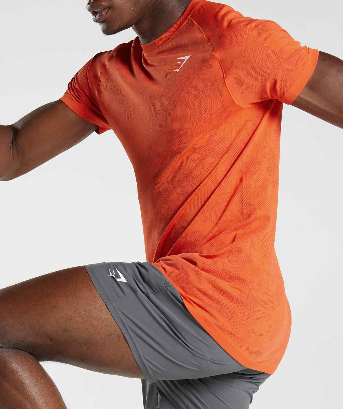 Gymshark Geo Seamless Tee - Pepper Red/Salsa Red