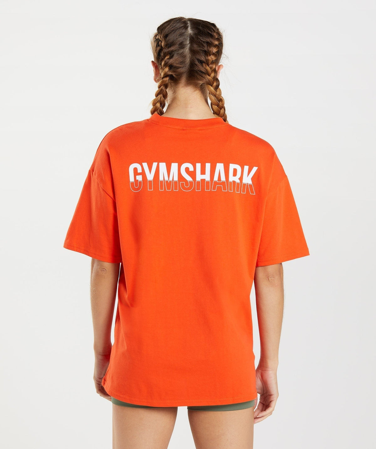 Gymshark Fraction Oversized Tee - Red