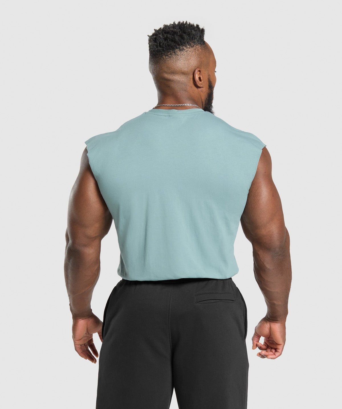 Gymshark Critical Cut Off Tank - Celeste Blue
