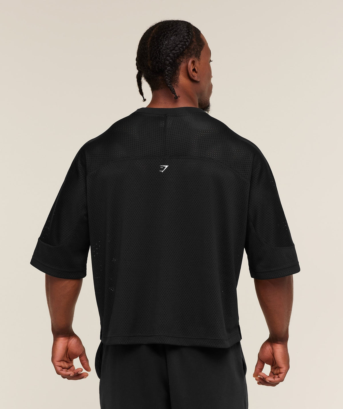 Gymshark Graphic Mesh Oversized Tee - Black