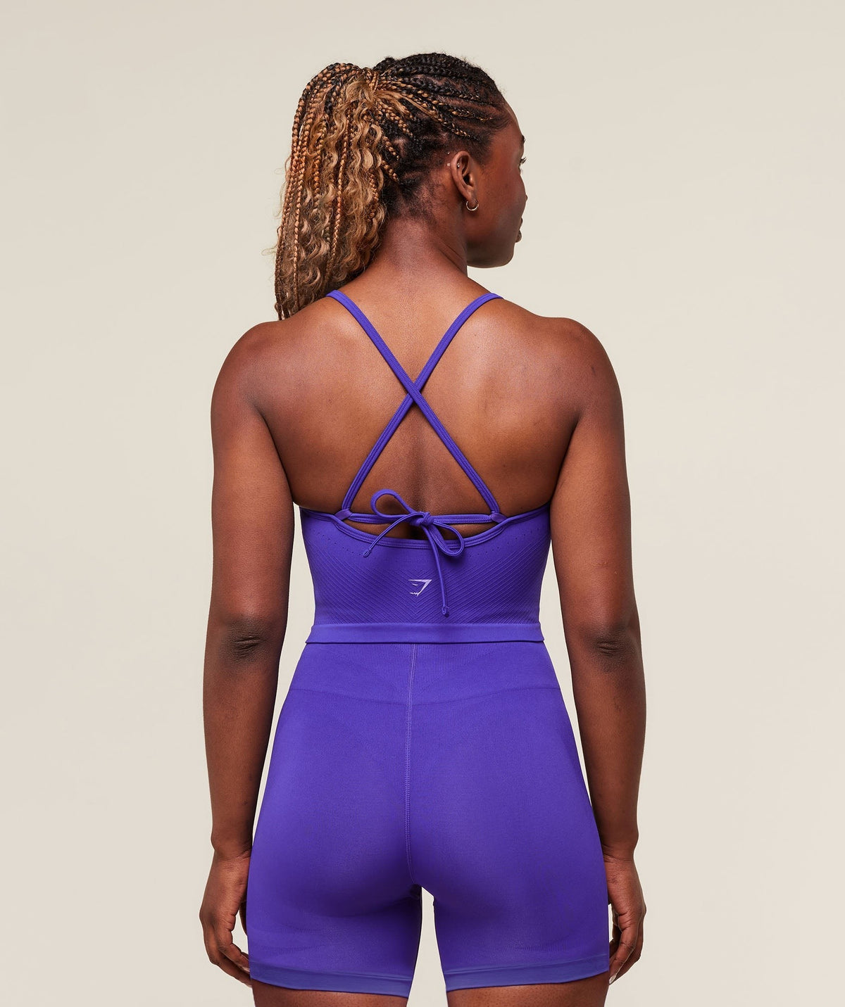 Gymshark Energise Seamless Crop Top - Cobalt Purple