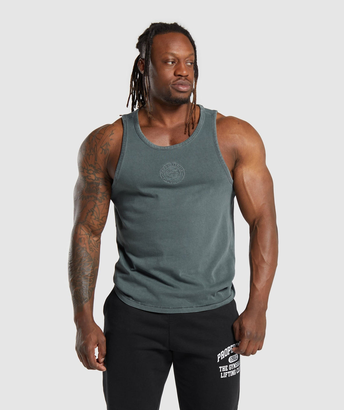 Gymshark Premium Legacy Tank - Cargo Teal/Pigment Dye