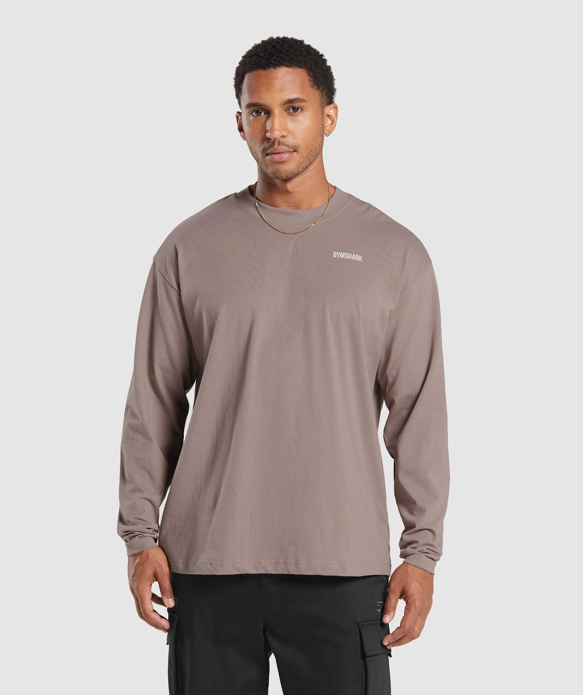 Gymshark Rest Day Sweats Long Sleeve Tee - Powder Mauve