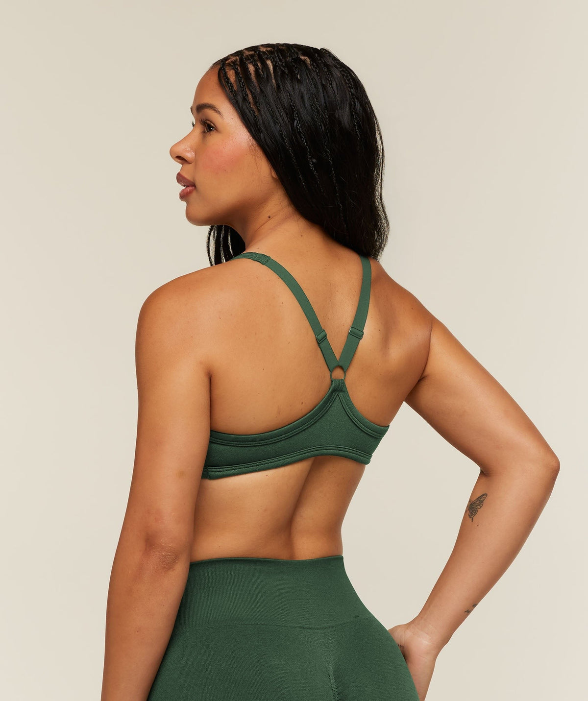 Gymshark Adapt Solid Sports Bra - Earth Green