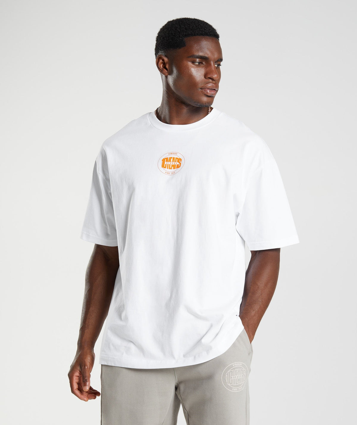 Gymshark GS10 Year Oversized Tee - White