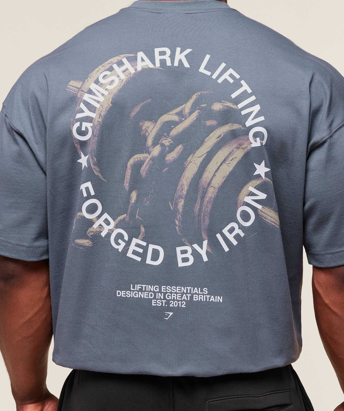 Gymshark Forged By Iron Tee - Iron Blue