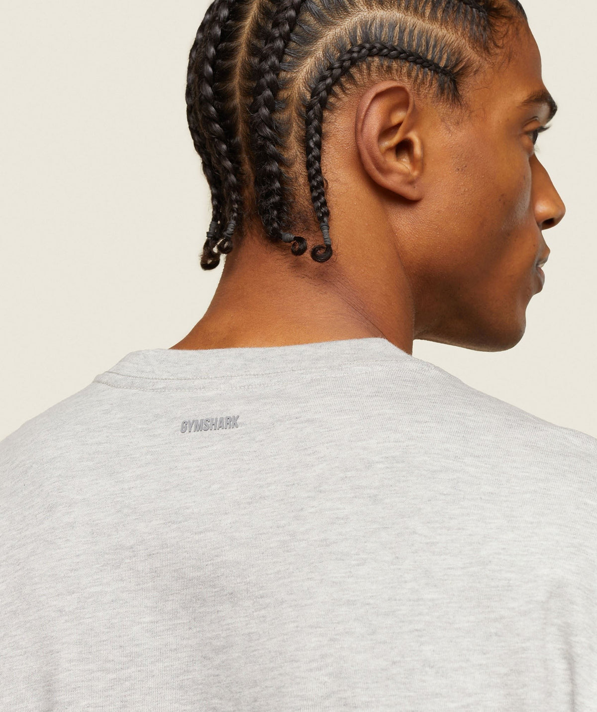 Gymshark Lifestyle Relaxed Long Sleeve Tee - Light Grey Core Marl