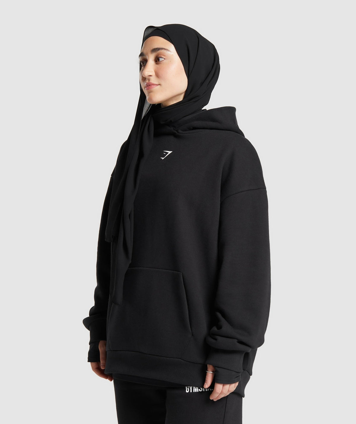 Gymshark X Leana Deeb Oversized Graphic Hoodie - Black