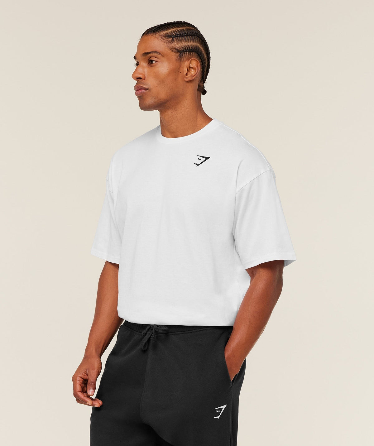 Gymshark Crest Oversized Tee - White