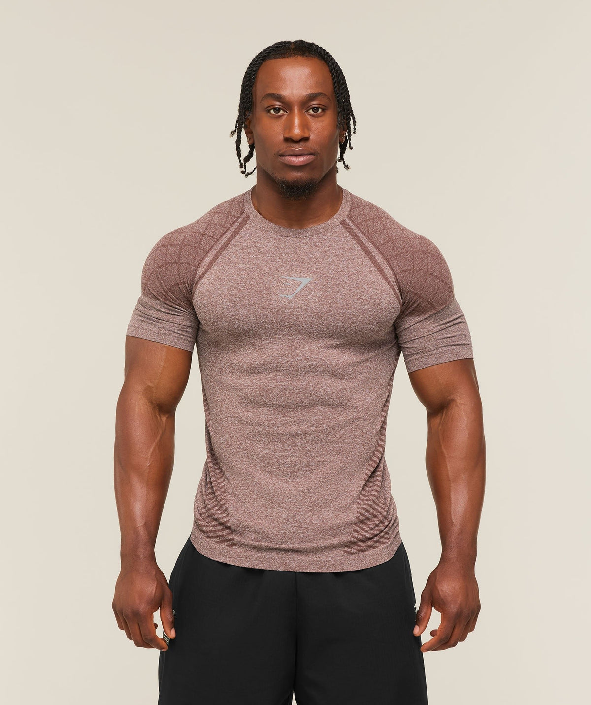 Gymshark Devant Seamless Tee - Espresso Brown